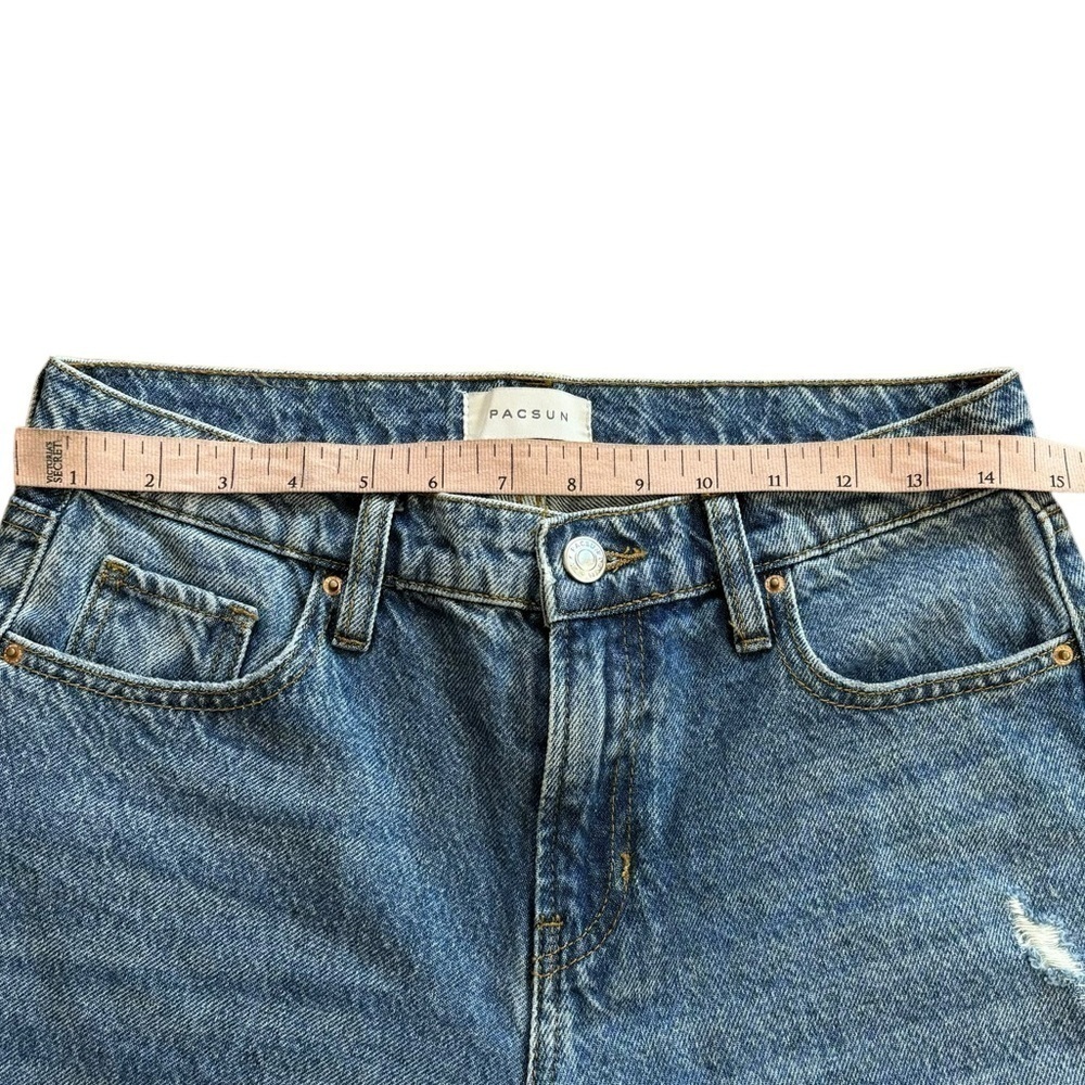 Pacsun 90’s Straight Leg Blue Jeans Women’s 25 Distressed Cropped Denim Casual - Picture 11 of 12